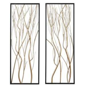 Abstract Iron Wall Panels Set of 2