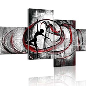 Abstract Red Large Print by Samuel Vance