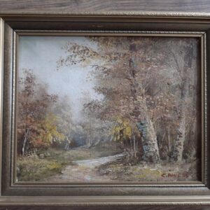 Autumn Meadow in Gold Oil Painting by Clara Hutchins