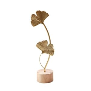 Copper Leaf Table Sculpture by Leo Finn