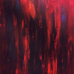 Crimson Tide Abstract Oil by Samuel Vance
