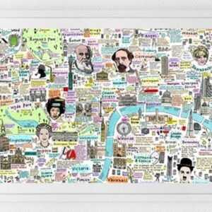 English Landmarks Illustrated Map