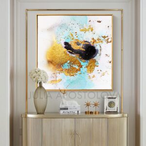 Gold Leaf Abstract Canvas Wall Art