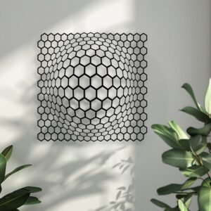Industrial Hexagon Metal Wall Art