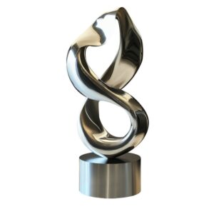 Infinity Loop Polished Resin Sculpture by Leo Finn
