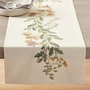 Linen Table Runner Botanical Print