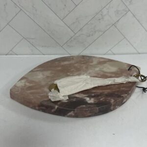 Marble and Brass Cheese Board Set