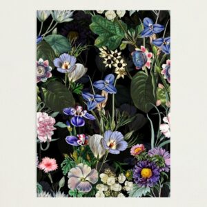 Midnight Botanicals Poster Print