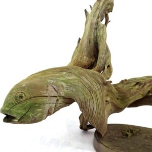Natural Driftwood Fish Sculpture