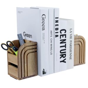 Natural Oak Book Ends Arch Form