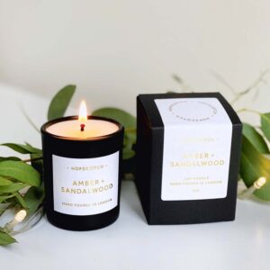 Scented Soy Candle Amber and Sandalwood