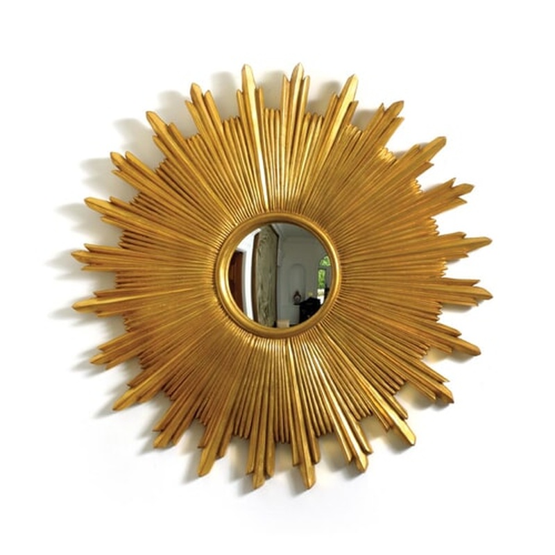 Sunburst Antique Gold Mirror