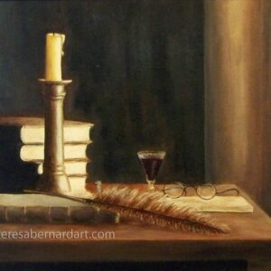 The Study Interior Oil by Miriam Cross