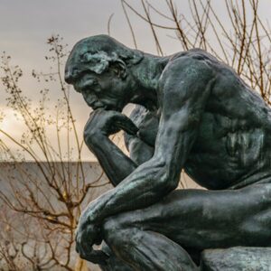 The Thinker Ceramic Figurine by Helen Park