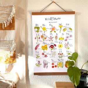 Wildflower Alphabet Poster
